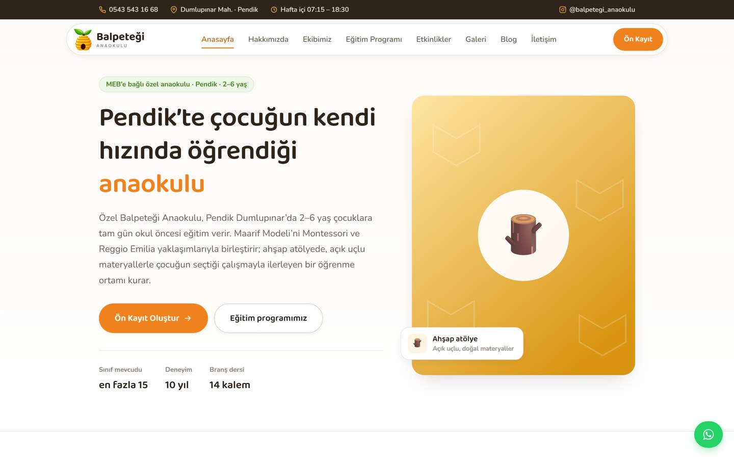 Balpeteği Anaokulu - Web & SEO
