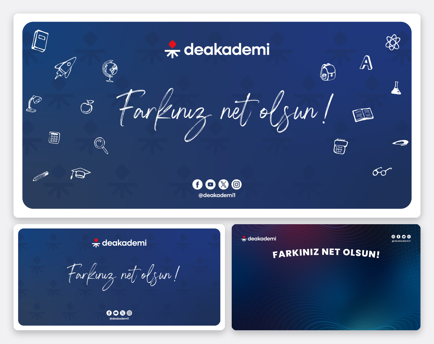 “Farkınız NET olsun!” temalı Deakademi backdrop ve sunum zemini