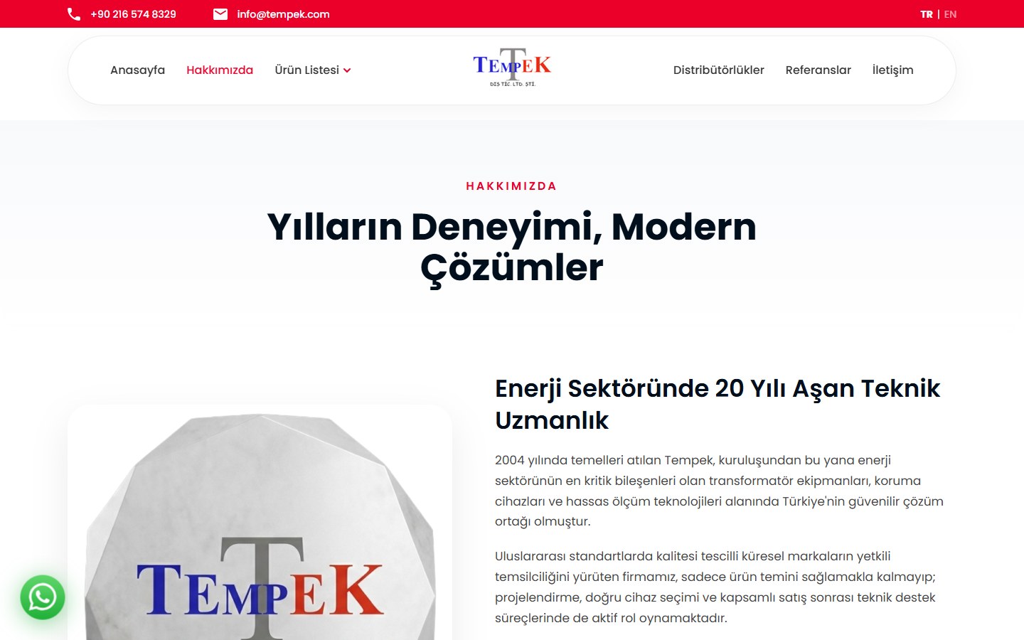 Tempek - Kurumsal Web Sitesi